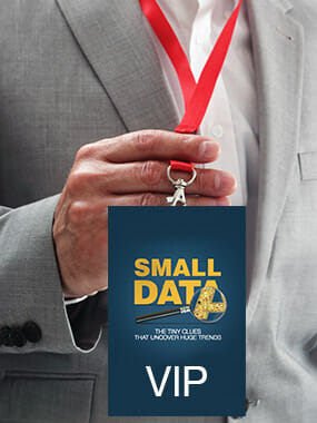 Hand holding a Small Data VIP credential